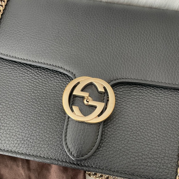 💯% Authentic Gucci Shoulder Leather Bag - Picture 4 of 13
